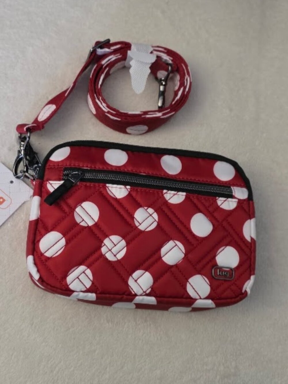 NWT Lug Super Coupe 2 CRIMSON LARGE DOT